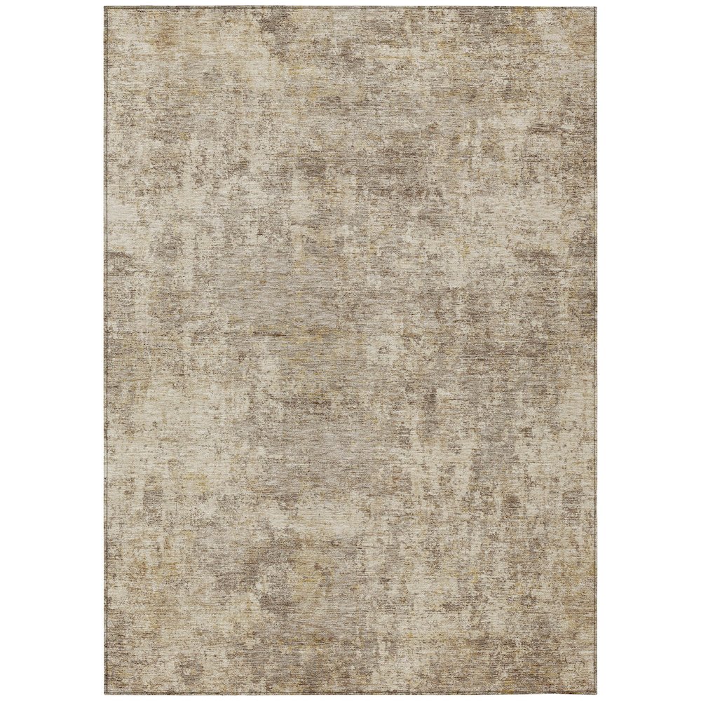 Machine Washable Indoor/Outdoor Chantille ACN2061 Taupe 3' x 5' Rug. Picture 1