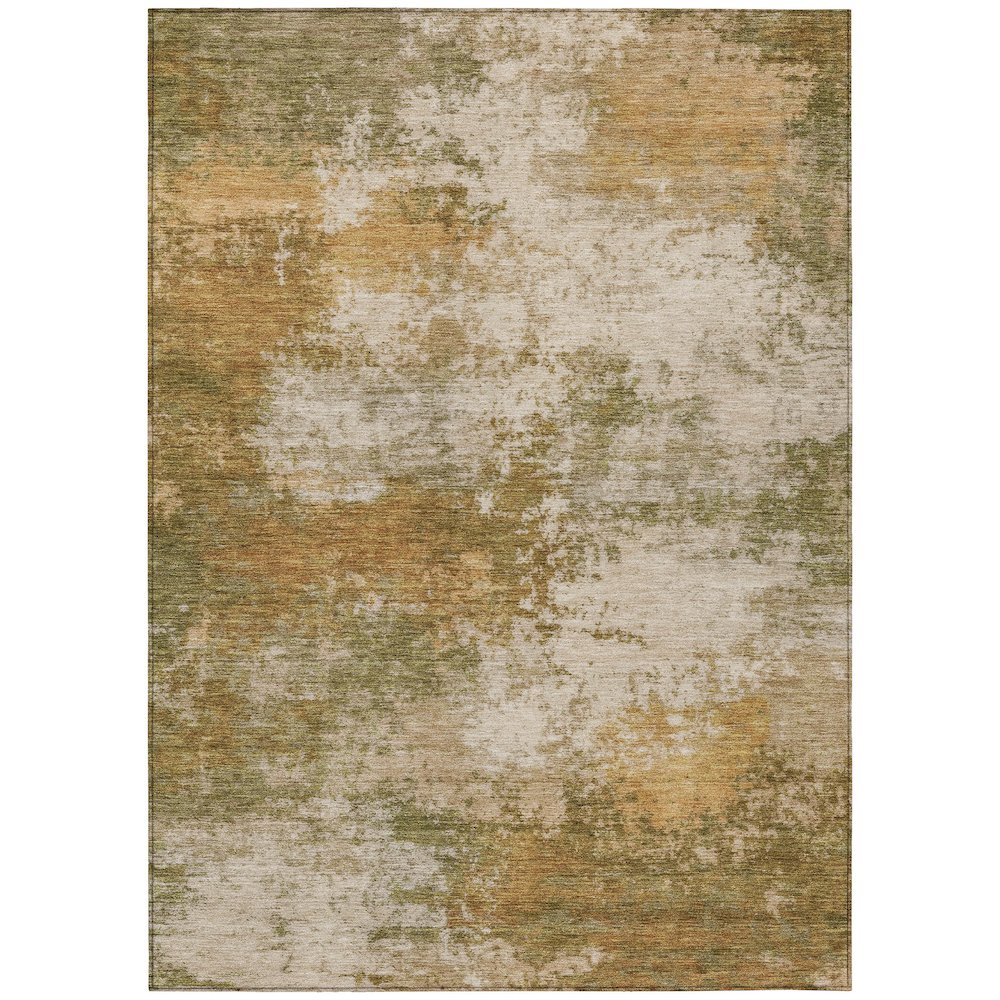 Machine Washable Indoor/Outdoor Chantille ACN2064 Copper 3' x 5' Rug. Picture 1