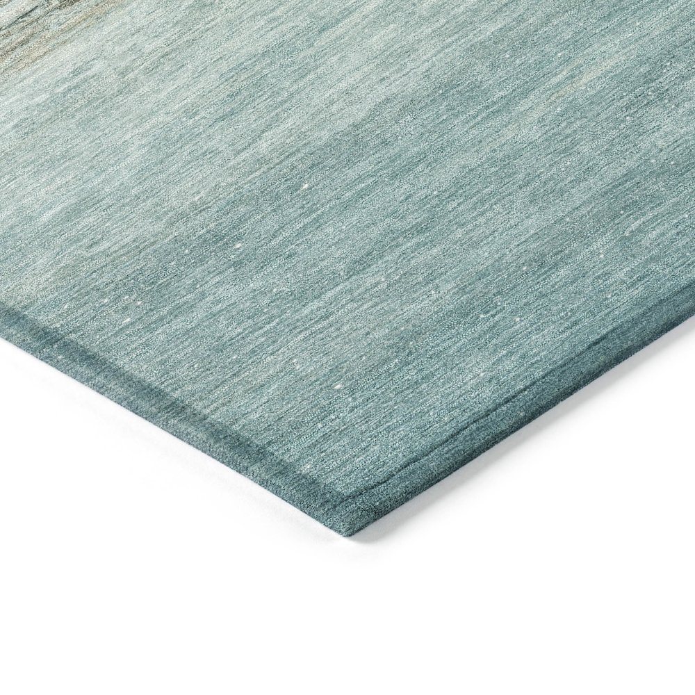 Machine Washable Indoor/Outdoor Chantille ACN2084 Teal 2'3" x 7'6" Runner Rug. Picture 3