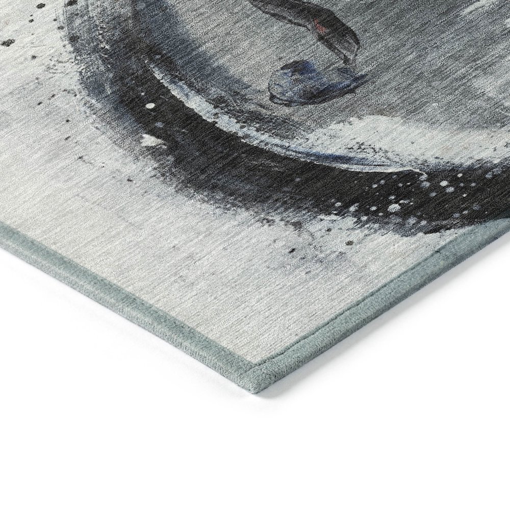 Machine Washable Indoor/Outdoor Chantille ACN2091 Gray 2'3" x 7'6" Runner Rug. Picture 3