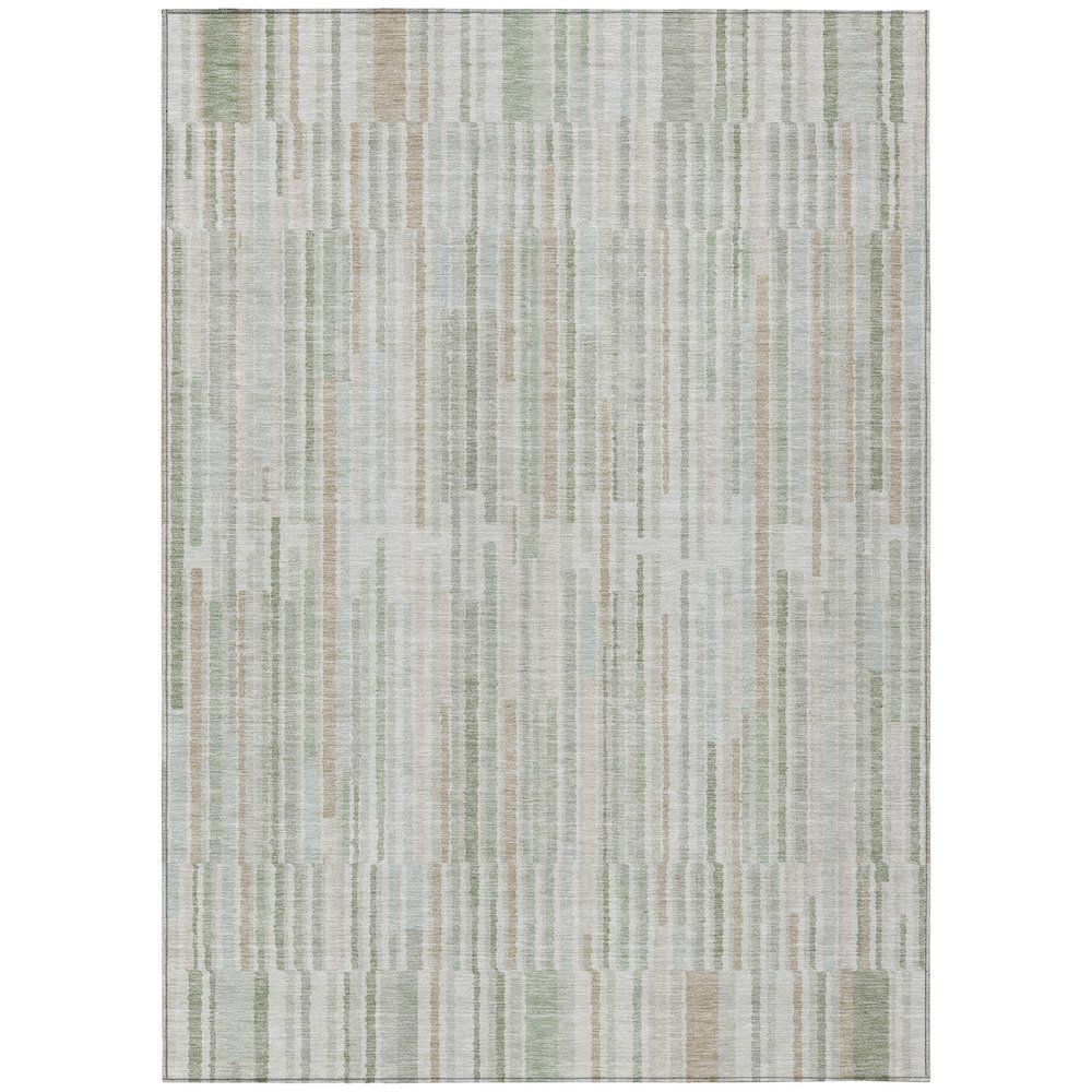 Machine Washable Indoor/Outdoor Chantille ACN2102 Sage 3' x 5' Rug. Picture 1
