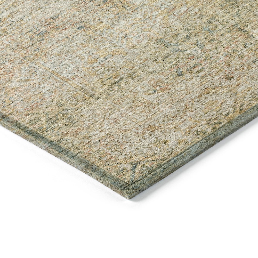 Machine Washable Indoor/Outdoor Chantille ACN2103 Gold 2'3" x 7'6" Runner Rug. Picture 3