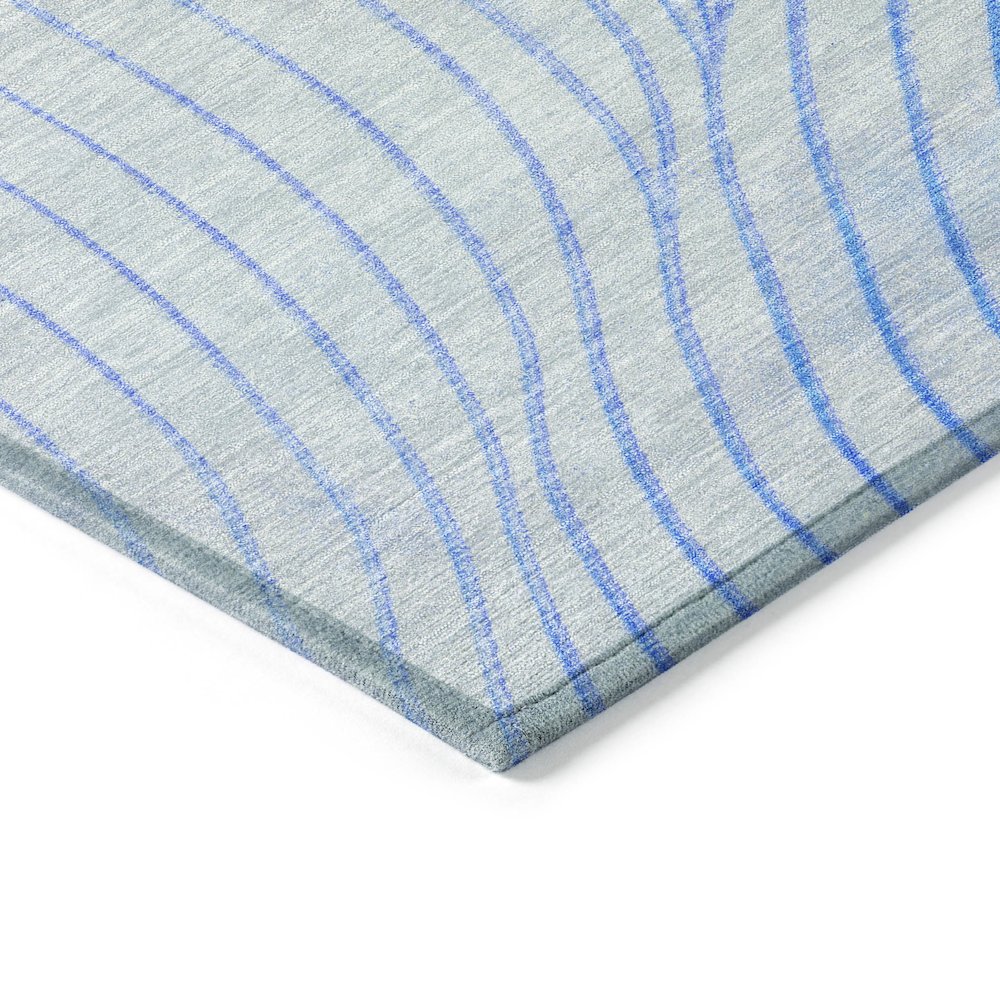 Machine Washable Indoor/Outdoor Chantille ACN2107 Blue 2'3" x 7'6" Runner Rug. Picture 3