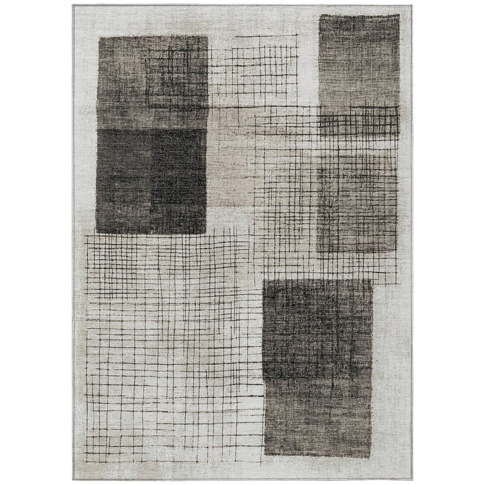 Machine Washable Indoor/Outdoor Chantille ACN2112 Ivory 3' x 5' Rug. Picture 1