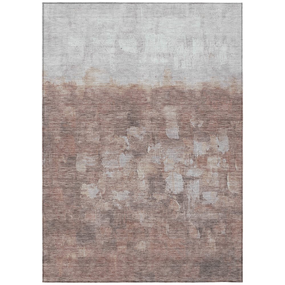 Machine Washable Indoor/Outdoor Chantille ACN2119 Paprika 3' x 5' Rug. Picture 1