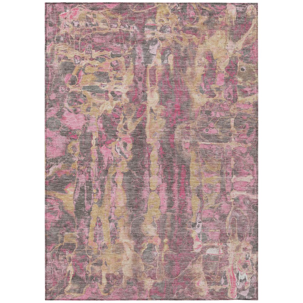 Machine Washable Indoor/Outdoor Chantille ACN2120 Blush 3' x 5' Rug. Picture 1