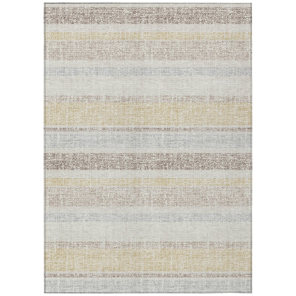 Machine Washable Indoor/Outdoor Chantille ACN2122 Ivory 3' x 5' Rug. Picture 1