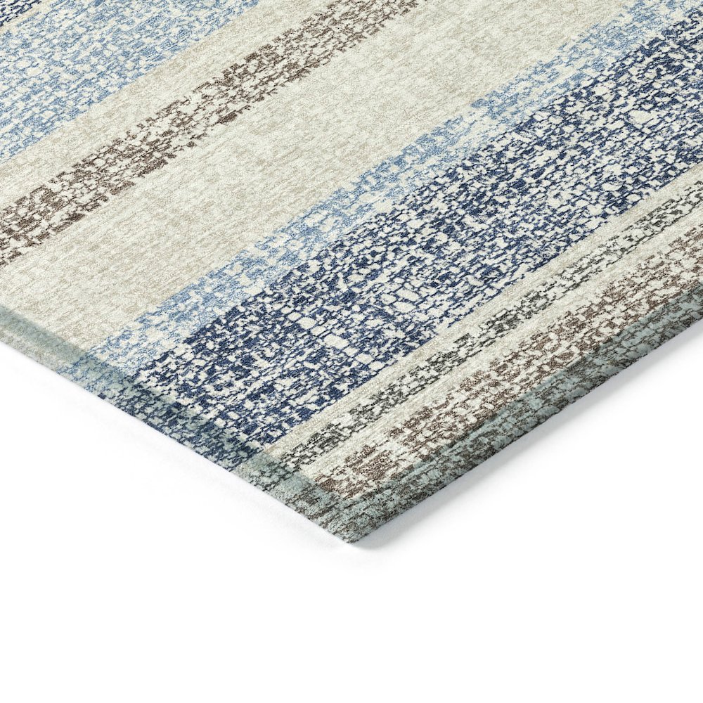 Machine Washable Indoor/Outdoor Chantille ACN2122 Navy 2'3" x 7'6" Runner Rug. Picture 3