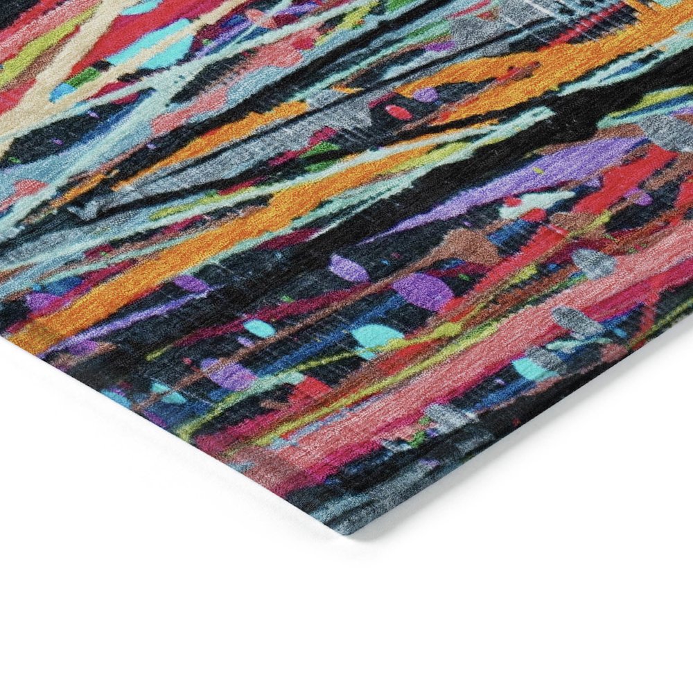 Machine Washable Indoor/Outdoor Chantille ACN2125 Orange 2'3" x 7'6" Runner Rug. Picture 3