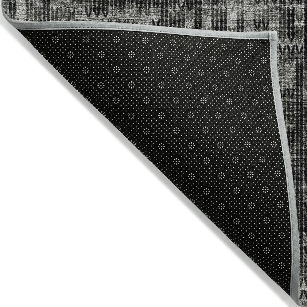 Machine Washable Indoor/Outdoor Chantille ACN2130 Charcoal 2'3"x7'6" Runner Rug. Picture 2