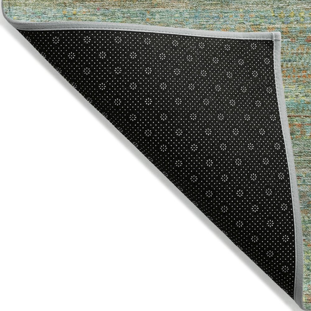 Machine Washable Indoor/Outdoor Chantille ACN2148 Green 2'3" x 7'6" Runner Rug. Picture 2