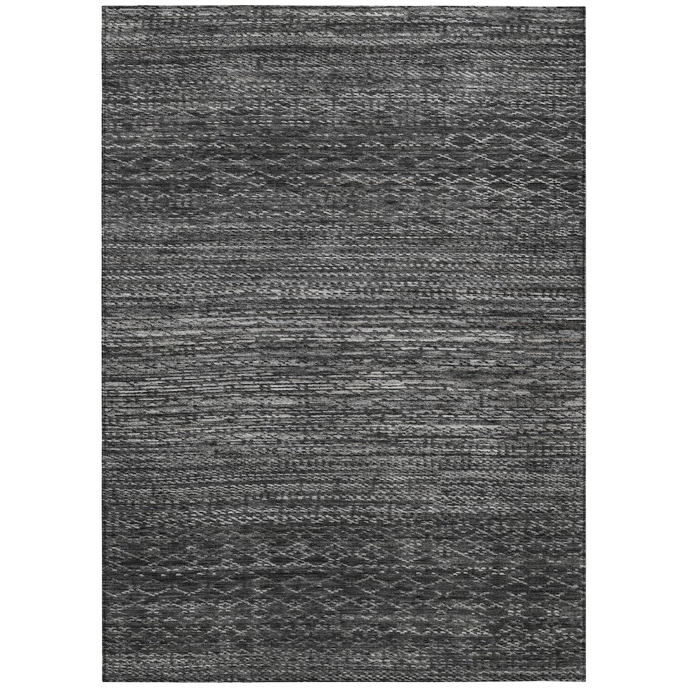 Machine Washable Indoor/Outdoor Chantille ACN2150 Charcoal 3' x 5' Rug. Picture 1