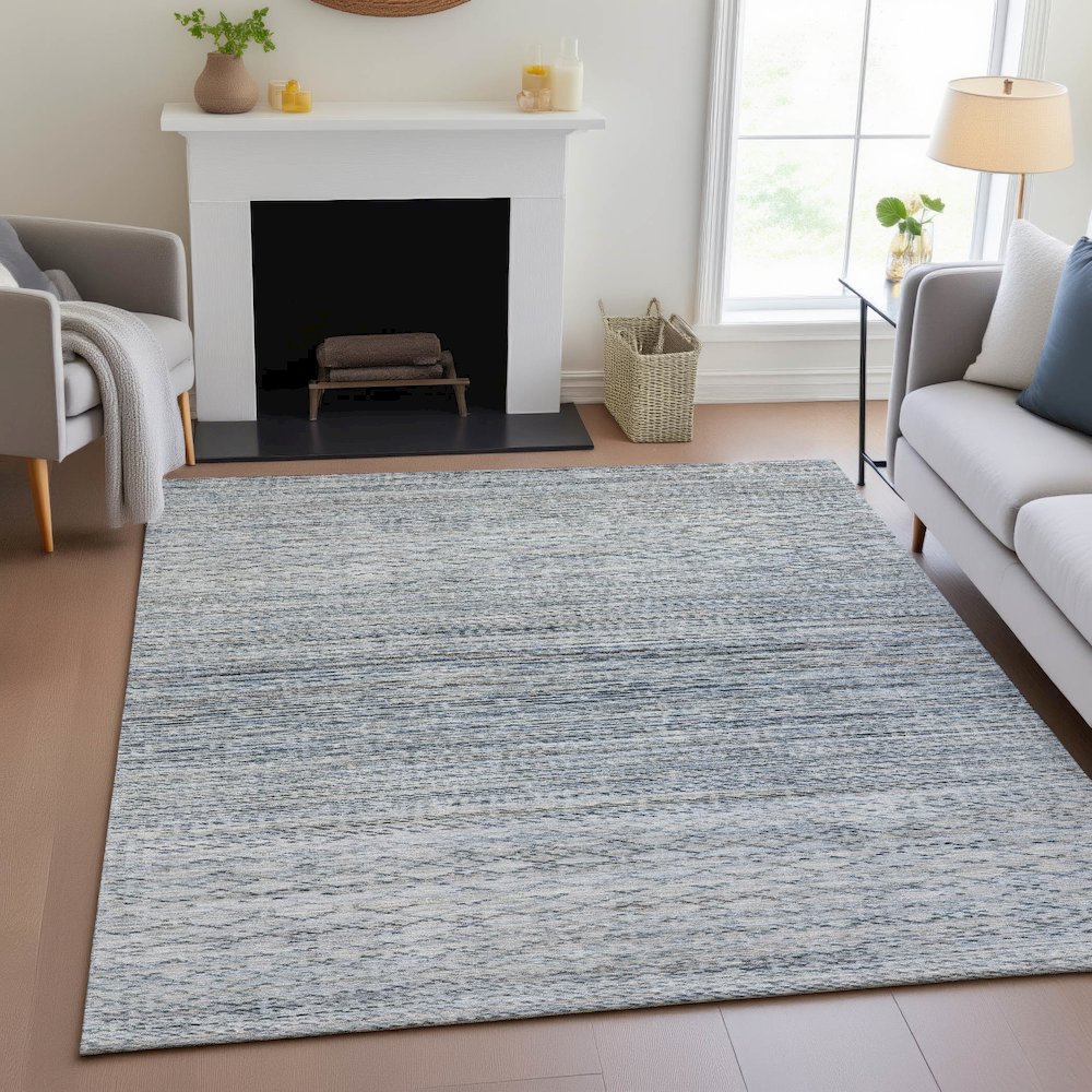 Machine Washable Indoor/Outdoor Chantille ACN2150 Linen 3' x 5' Rug. Picture 5