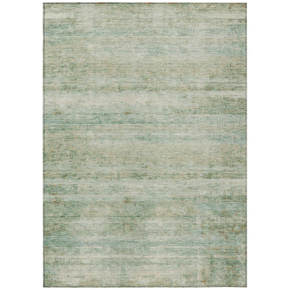 Machine Washable Indoor/Outdoor Chantille ACN2154 Green 3' x 5' Rug. Picture 1