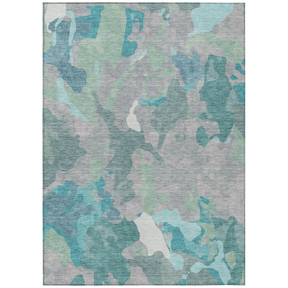 Machine Washable Indoor/Outdoor Chantille ACN2161 Taupe 3' x 5' Rug. Picture 1
