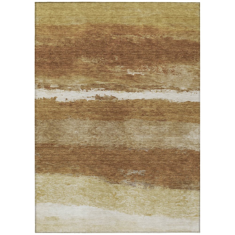 Machine Washable Indoor/Outdoor Chantille ACN2169 Paprika 3' x 5' Rug. Picture 1