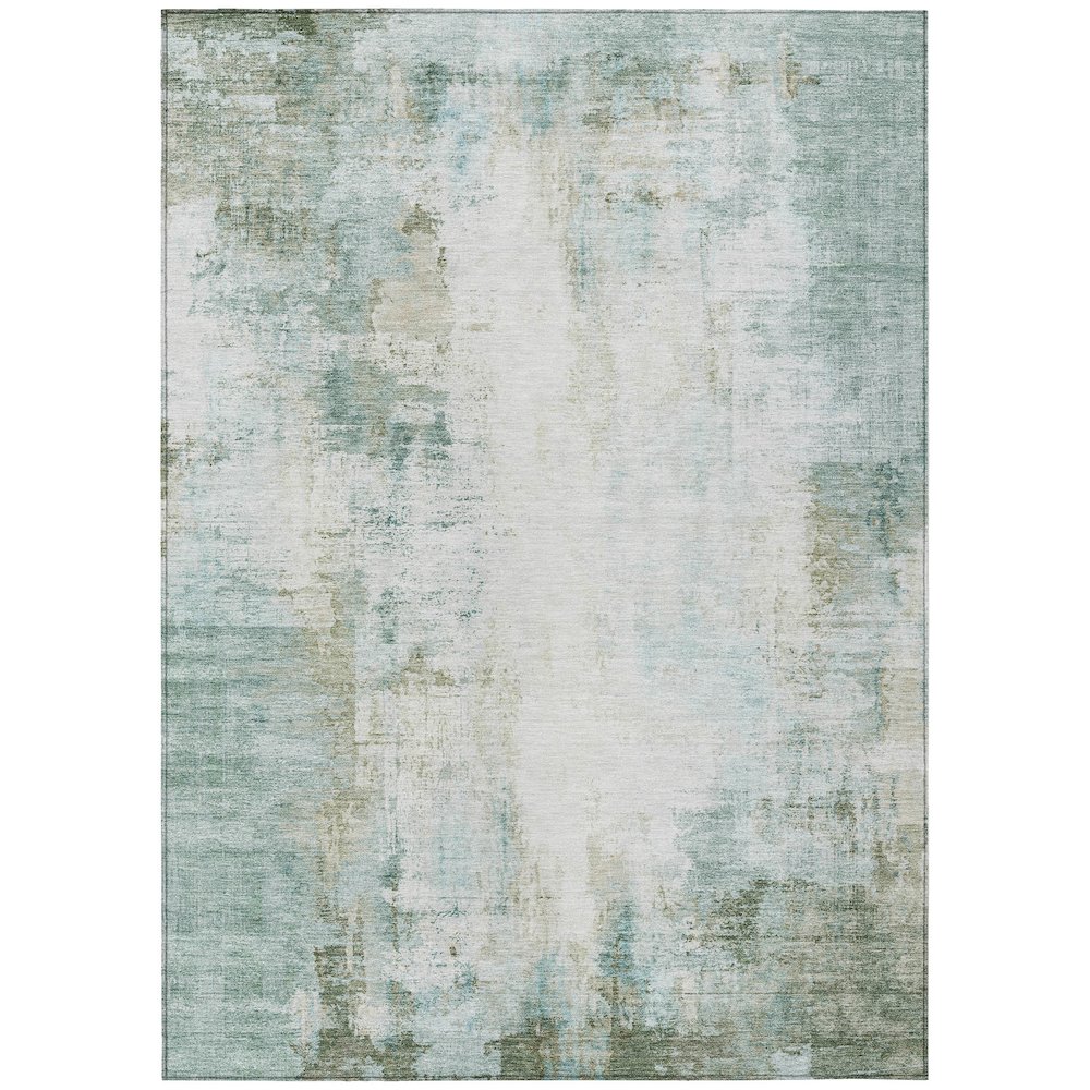 Machine Washable Indoor/Outdoor Chantille ACN2171 Sage 3' x 5' Rug. Picture 1
