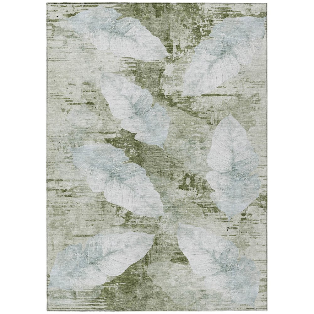 Machine Washable Indoor/Outdoor Chantille ACN2172 Aloe 3' x 5' Rug. Picture 1