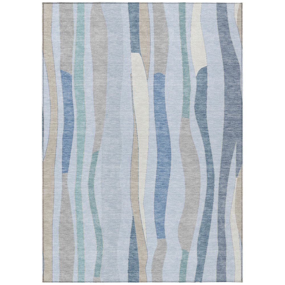 Machine Washable Indoor/Outdoor Chantille ACN2188 Sky 3' x 5' Rug. Picture 1