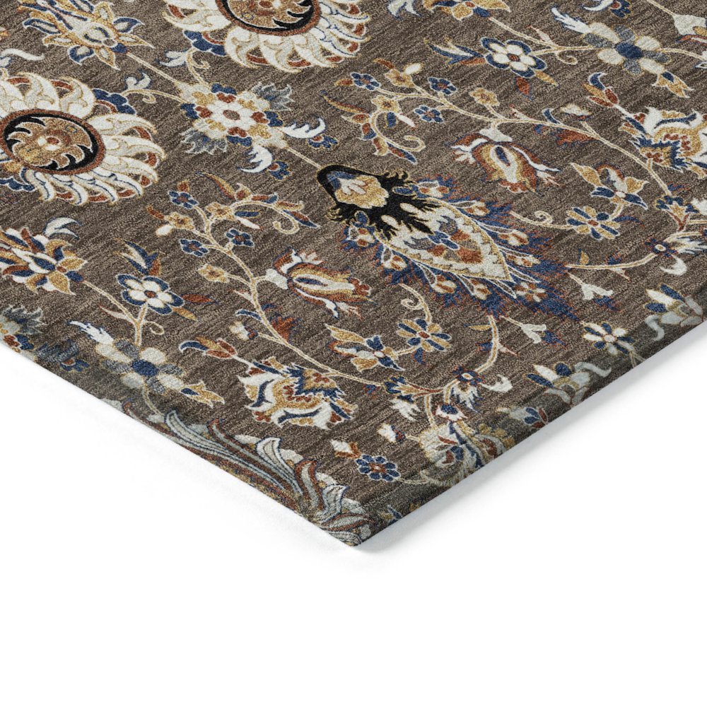 Machine Washable Indoor/Outdoor Chantille ACN2192 Chocolate 2'3"x7'6" Runner Rug. Picture 3