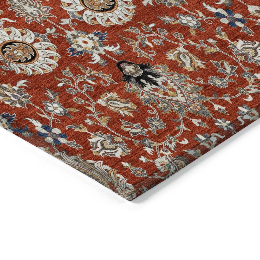 Machine Washable Indoor/Outdoor Chantille ACN2192 Red 2'3" x 7'6" Runner Rug. Picture 3