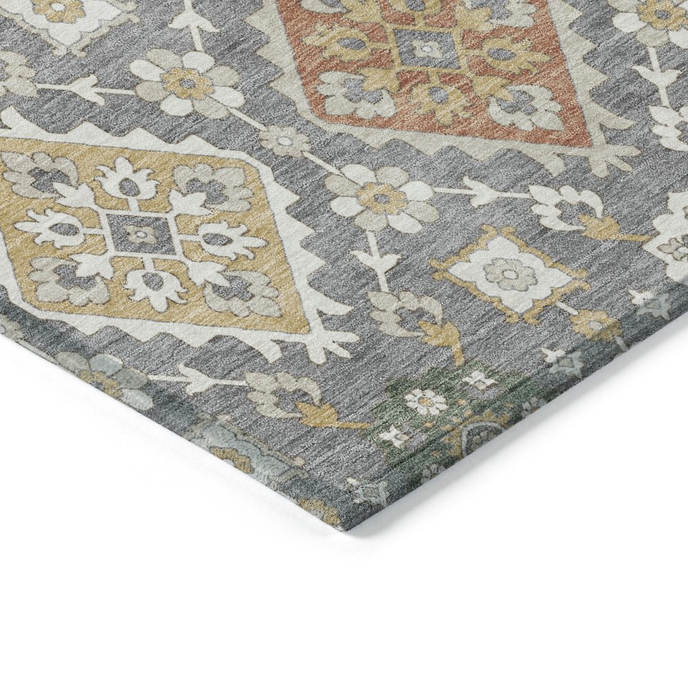 Machine Washable Indoor/Outdoor Chantille ACN2200 Gray 2'3" x 7'6" Runner Rug. Picture 3