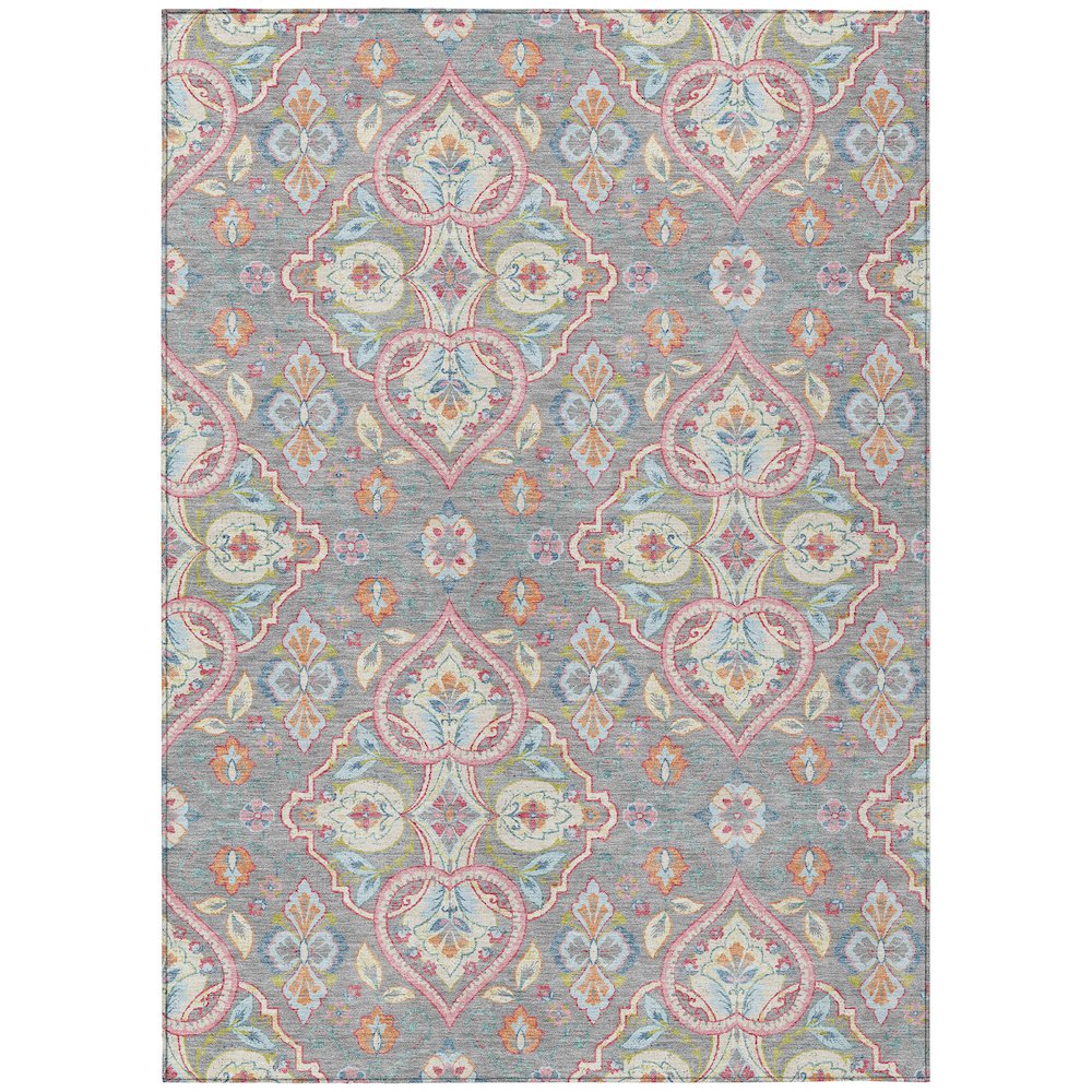 Machine Washable Indoor/Outdoor Chantille ACN2207 Gray 3' x 5' Rug. Picture 1
