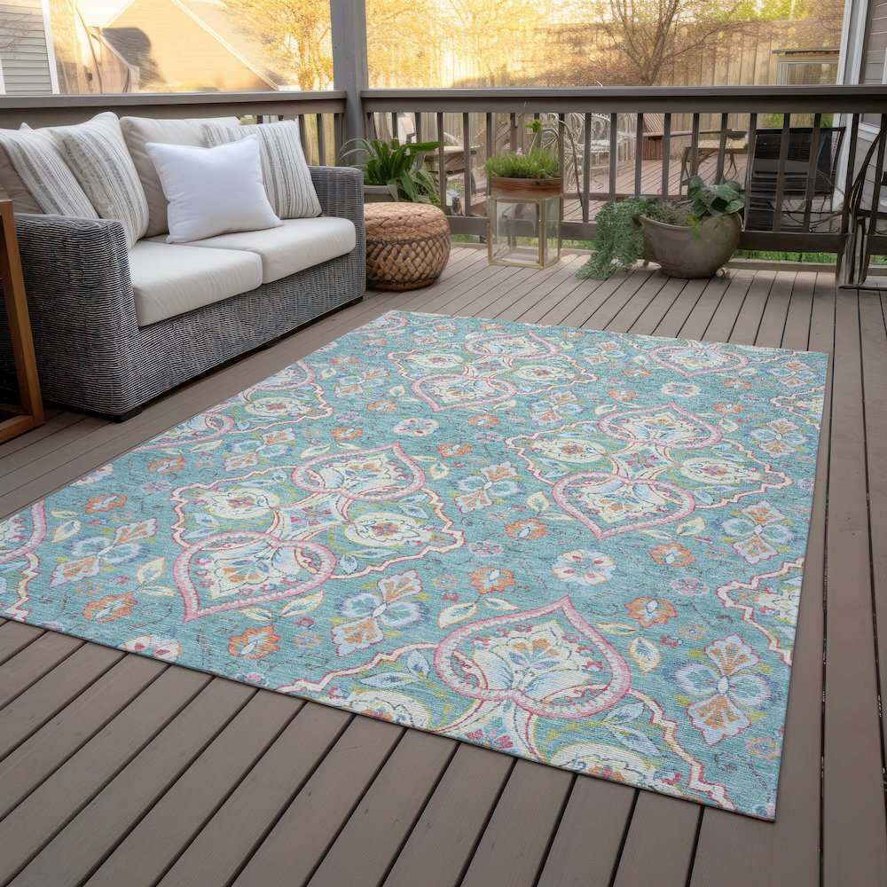 Machine Washable Indoor/Outdoor Chantille ACN2207 Spa 3' x 5' Rug. Picture 8