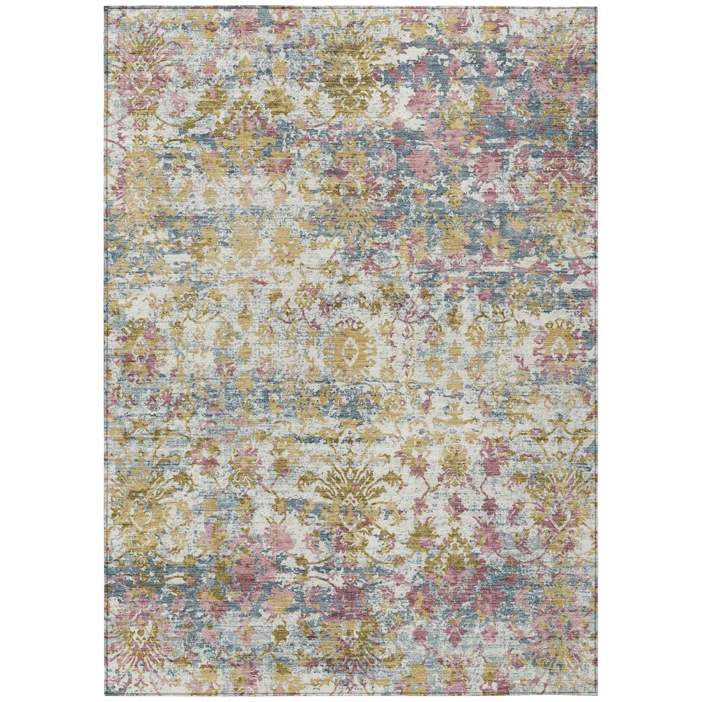 Machine Washable Indoor/Outdoor Chantille ACN2211 Wheat 3' x 5' Rug. Picture 1