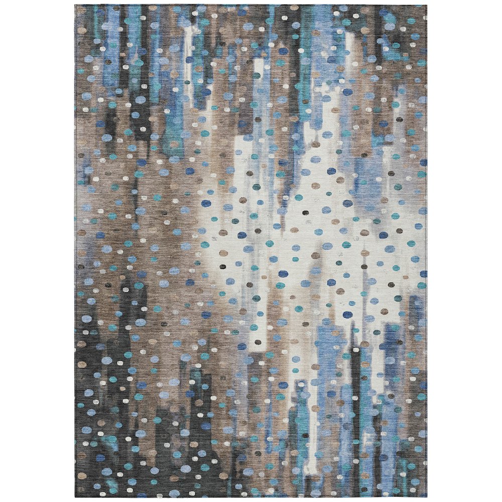 Machine Washable Indoor/Outdoor Chantille ACN2213 Taupe 3' x 5' Rug. Picture 1