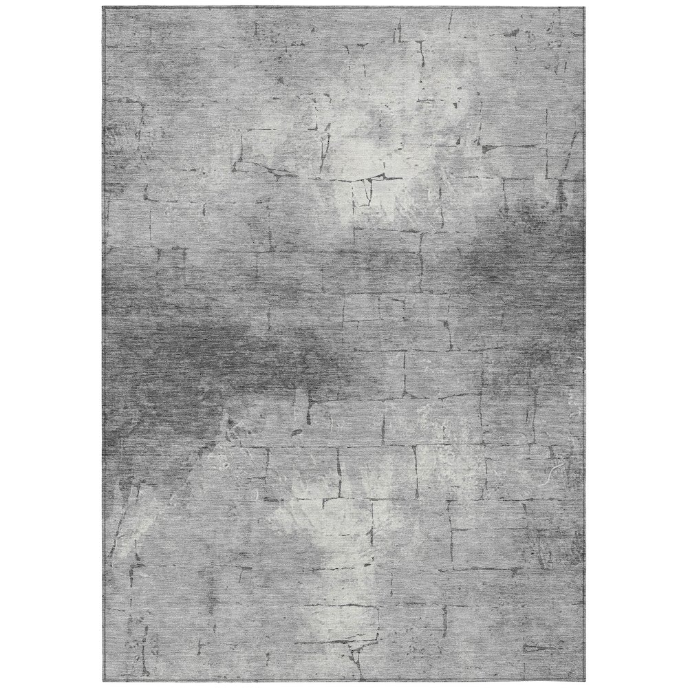 Machine Washable Indoor/Outdoor Chantille ACN2215 Gray 3' x 5' Rug. Picture 1