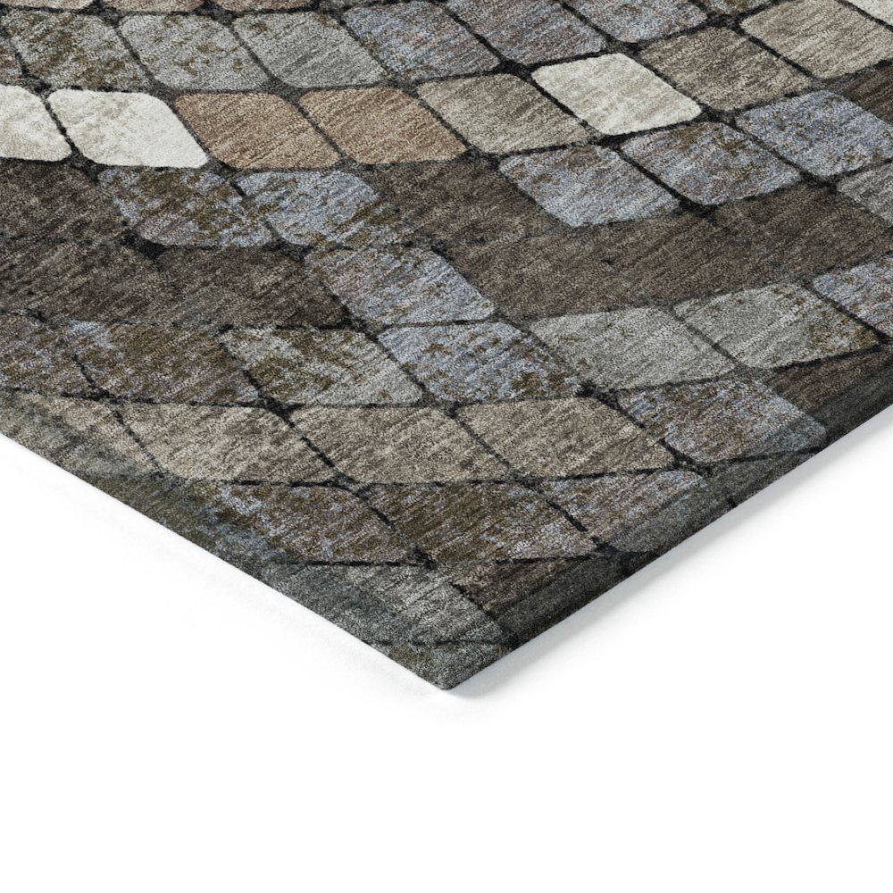 Machine Washable Indoor/Outdoor Chantille ACN2216 Brown 2'3" x 7'6" Runner Rug. Picture 3