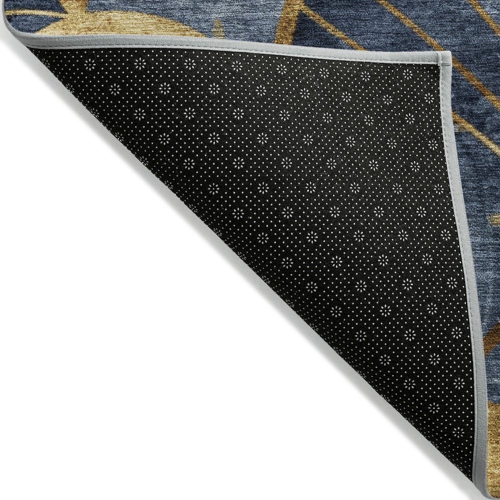 Machine Washable Indoor/Outdoor Chantille ACN2221 Navy 2'3" x 7'6" Runner Rug. Picture 2
