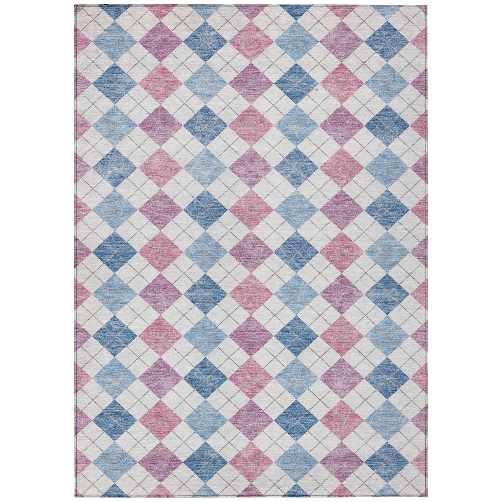 Machine Washable Indoor/Outdoor Chantille ACN2238 Blue 3' x 5' Rug. Picture 1