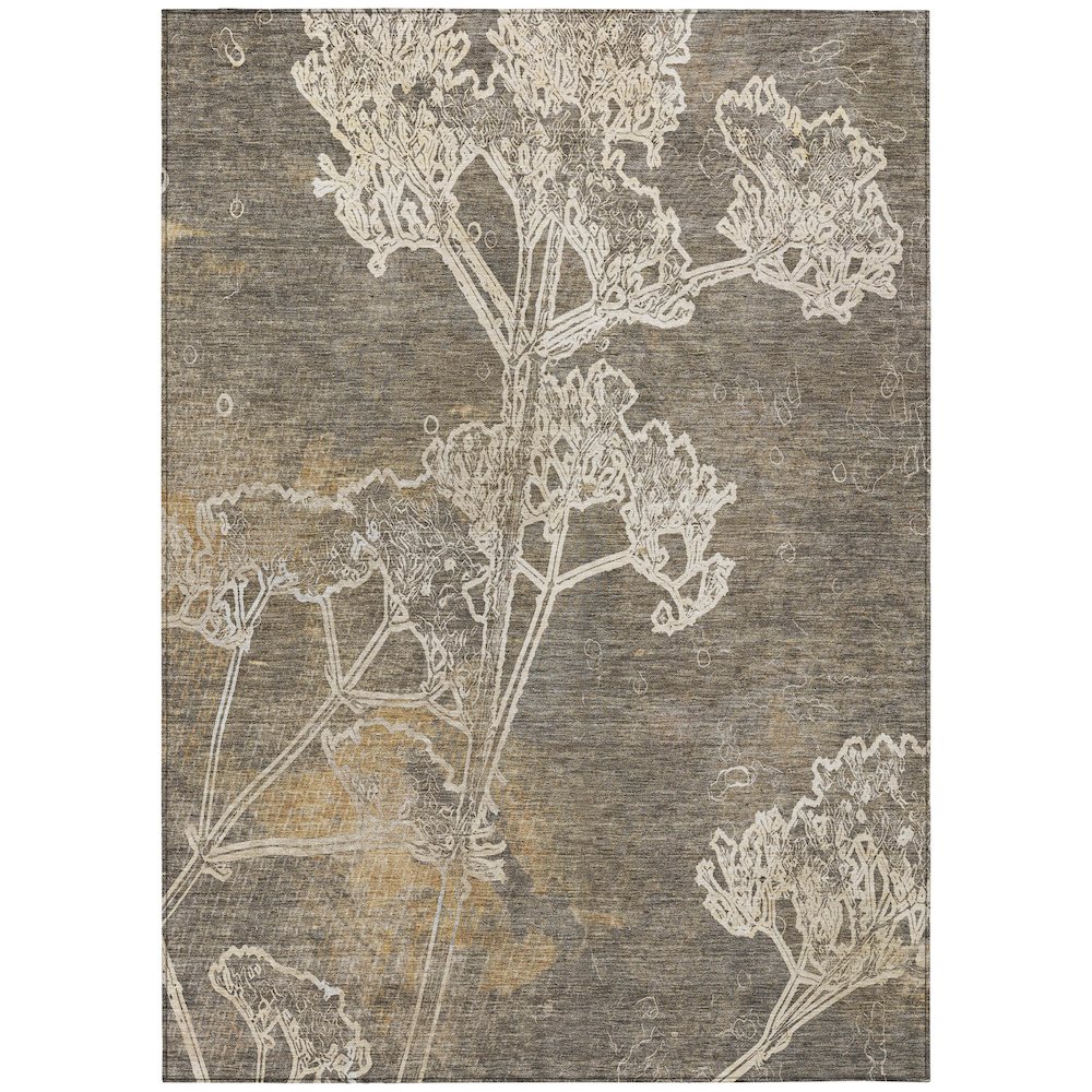 Machine Washable Indoor/Outdoor Chantille ACN2239 Brown 3' x 5' Rug. Picture 1