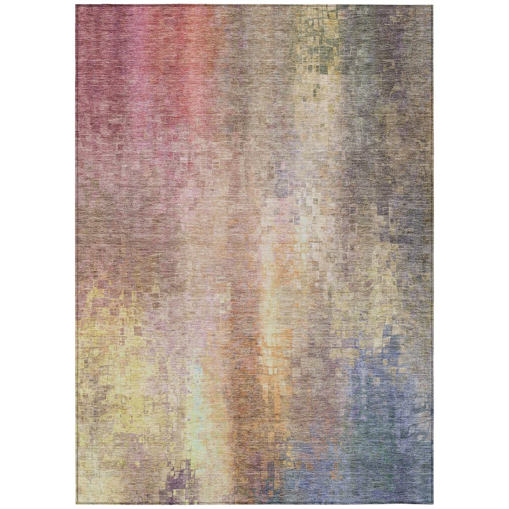Machine Washable Indoor/Outdoor Chantille ACN2241 Pink 3' x 5' Rug. Picture 1