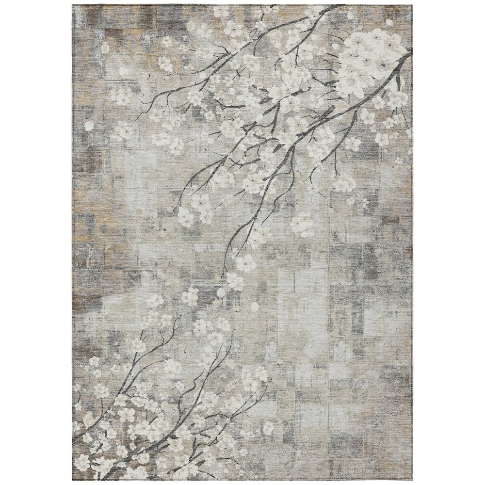 Machine Washable Indoor/Outdoor Chantille ACN2248 Brown 3' x 5' Rug. Picture 1