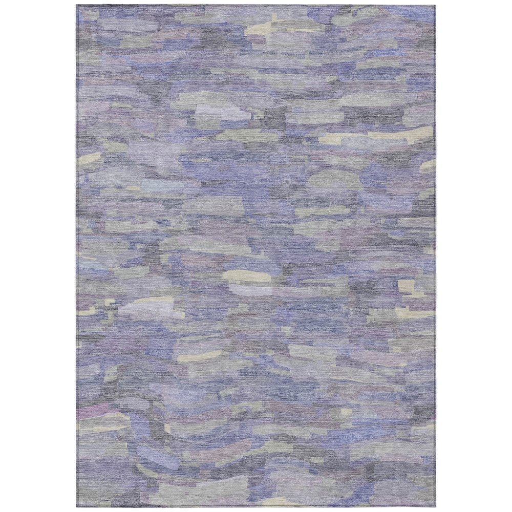 Machine Washable Indoor/Outdoor Chantille ACN2266 Purple 3' x 5' Rug. Picture 1