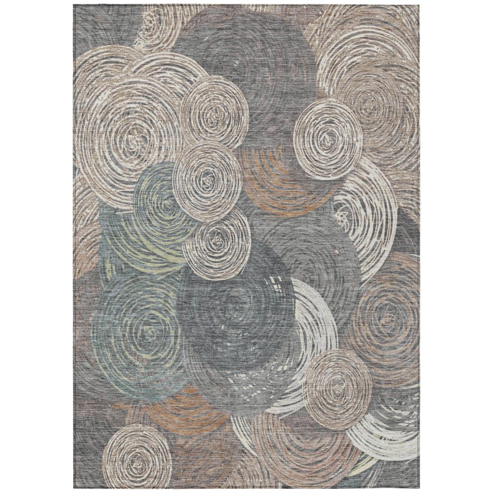 Machine Washable Indoor/Outdoor Chantille ACN2267 Brown 3' x 5' Rug. Picture 1
