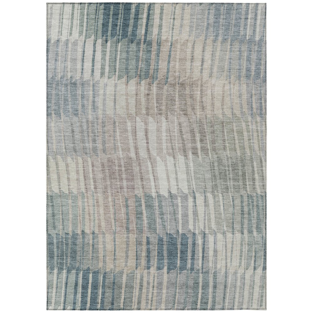 Machine Washable Indoor/Outdoor Chantille ACN2271 Green 3' x 5' Rug. Picture 1