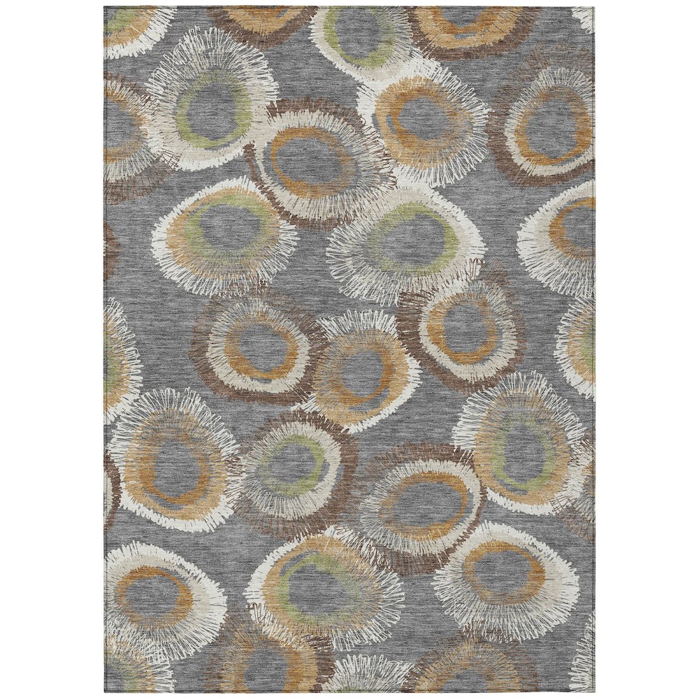 Machine Washable Indoor/Outdoor Chantille ACN2278 Gray 3' x 5' Rug. Picture 1