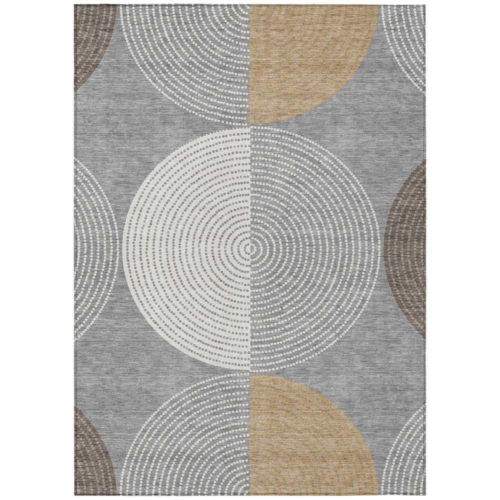 Machine Washable Indoor/Outdoor Chantille ACN2281 Gray 3' x 5' Rug. Picture 1