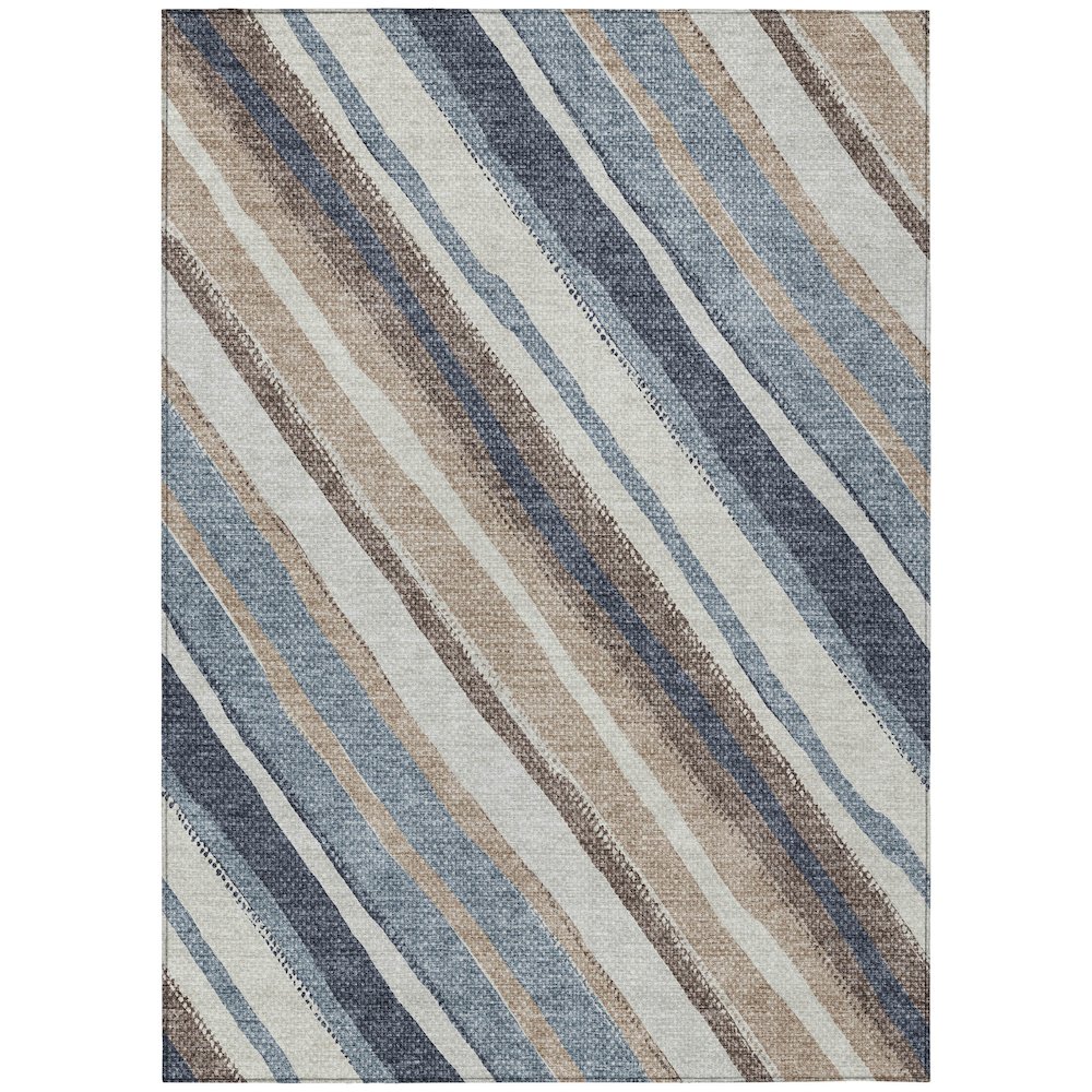 Machine Washable Indoor/Outdoor Chantille ACN2282 Blue 3' x 5' Rug. Picture 1
