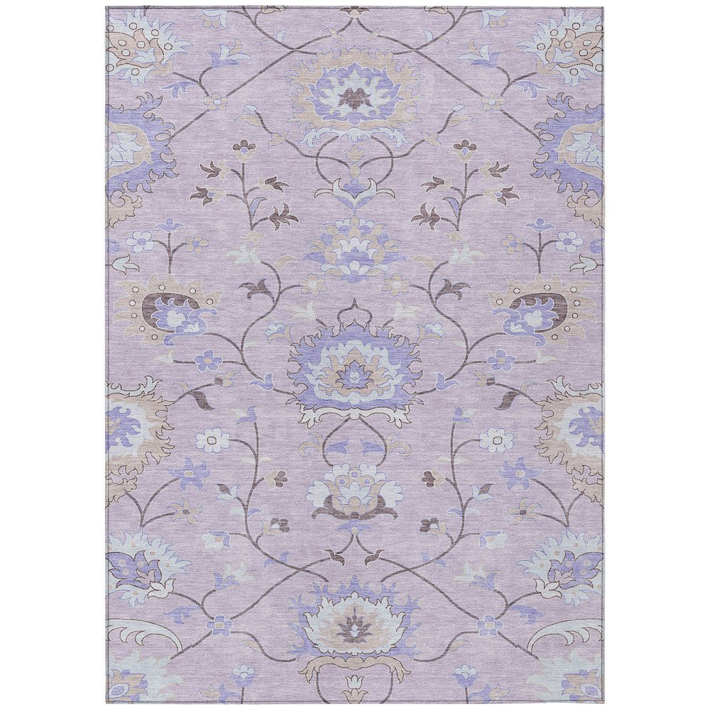 Machine Washable Indoor/Outdoor Chantille ACN2291 Pink 3' x 5' Rug. Picture 1