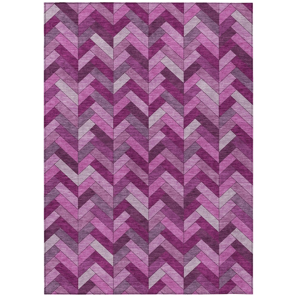 Machine Washable Indoor/Outdoor Chantille ACN2296 Pink 3' x 5' Rug. Picture 1