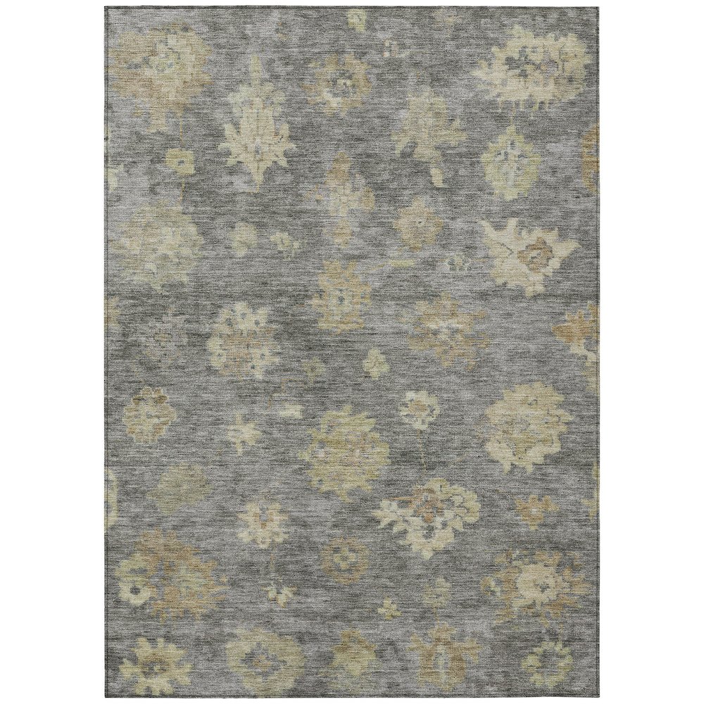 Machine Washable Indoor/Outdoor Chantille ACN2305 Gray 3' x 5' Rug. Picture 1