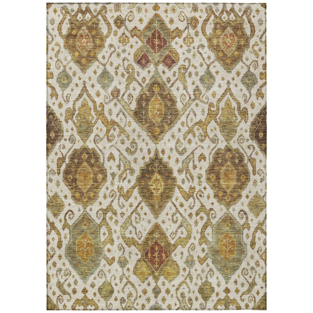 Machine Washable Indoor/Outdoor Chantille ACN2306 Ivory 3' x 5' Rug. Picture 1