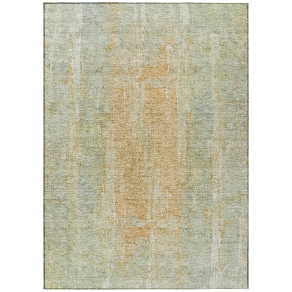 Machine Washable Indoor/Outdoor Chantille ACN2309 Green 3' x 5' Rug. Picture 1