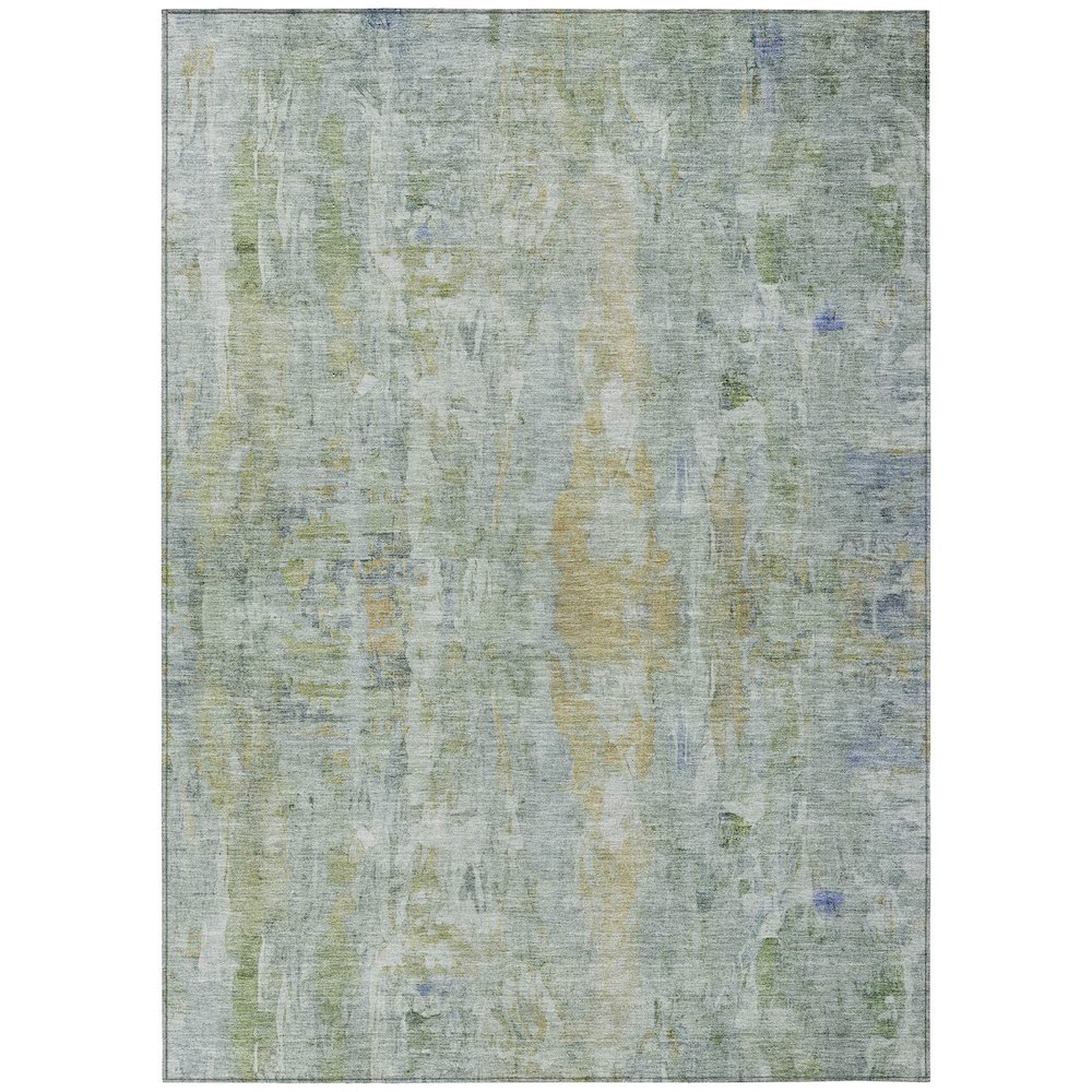 Machine Washable Indoor/Outdoor Chantille ACN2310 Green 3' x 5' Rug. Picture 1