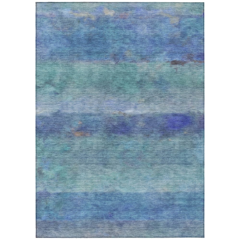 Machine Washable Indoor/Outdoor Chantille ACN2311 Blue 3' x 5' Rug. Picture 1